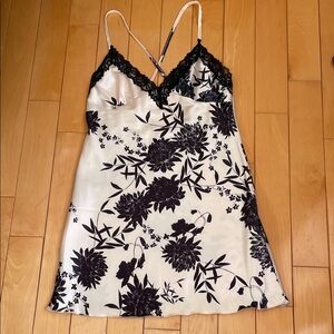 M.  Lovely Floral Lace Trim Slip Dress